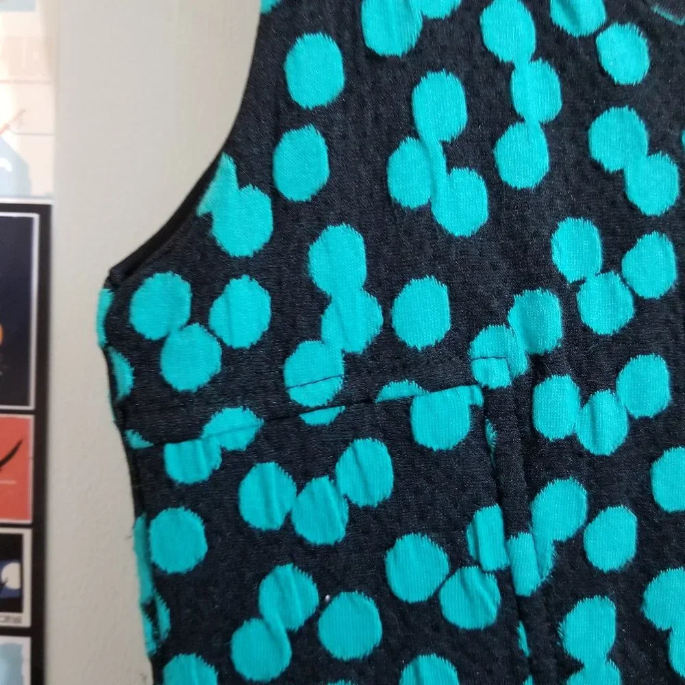 Kiddo by Katie dress Large polka dot print sleeveless fit & flare skater lined